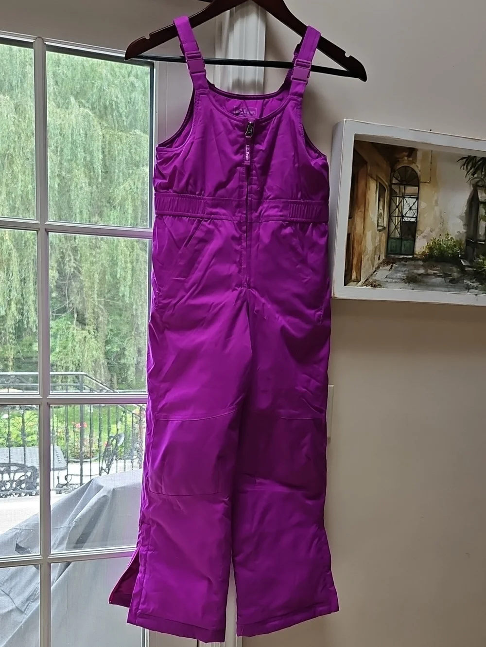 Girls' Insulated Magenta Snow Bib Pants - Adjustable Straps LL Bean